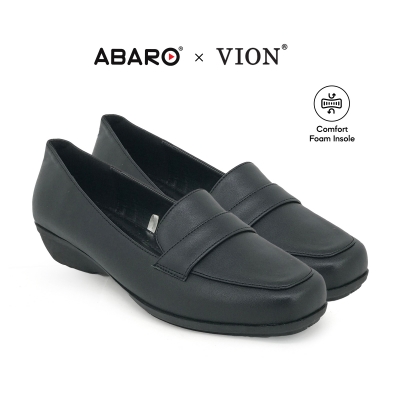 Black PVC Leather Hostel / Uniform / Office Formal Shoes Ladies FMA650J5